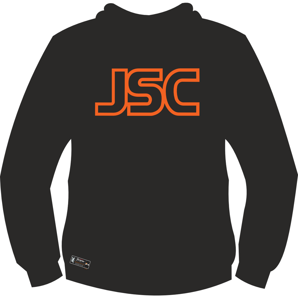 JSC Black Hoody - Orange Print