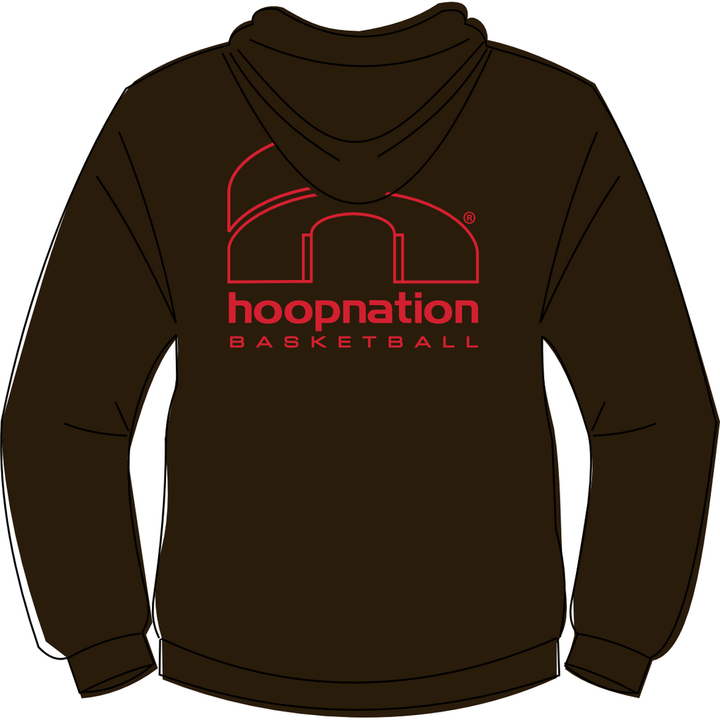 JSC Black Hoody - Red Print