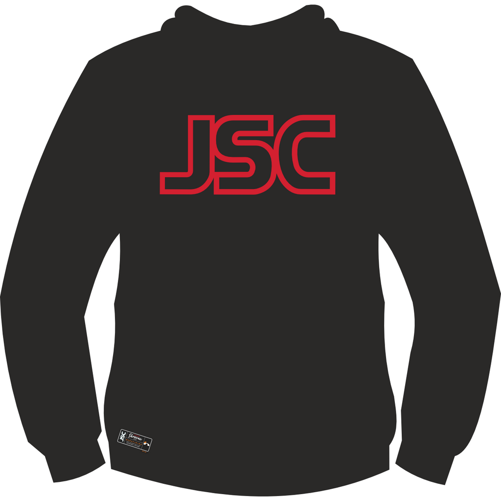 JSC Black Hoody - Red Print
